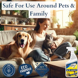 Eliminates Urine Odors – Controls Cat, Dog, Pet & Human Smells from Carpet, Furniture, Mattresses, Grout and Pet Bedding & Concrete. Biodegradable Enzymes 32 Oz. Spray