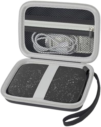 Case Compatible with HP Sprocket Portable 2x3/ Select 2.3x3.4/ 2nd Edition Printer, Travel Carrying Organizer Holder Fits for Zink Photo Paper, USB Cable and More Accessories - Black (Box Only)