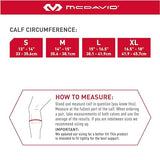 McDavid Calf Compression Sleeve, Light Support for Left or Right Leg, Helps Provide Relief From Pain, Men & Women, Black, Adult XL