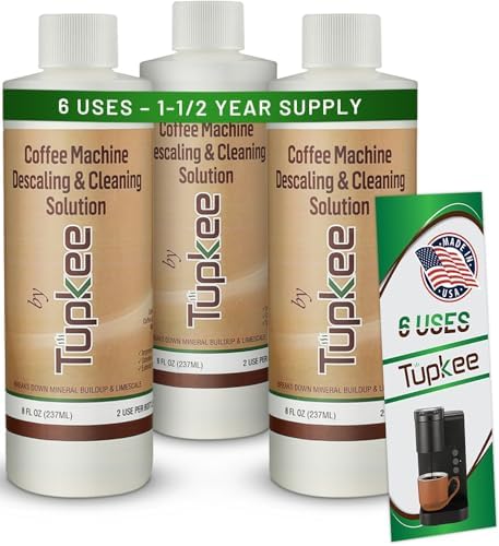 Coffee Machine Descaler Descaling Solution – 3 Pack (6 Uses) Compatible with Keurig, Nespresso, Breville, Delonghi, Jura, Ninja - Espresso Coffee Maker Cleaner, Coffee Pot Cleaning Limescale Remover