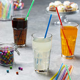 Comfy Package [500 Pack] 10.02" High Long Plastic Straws, Disposable Drinking Straws - Assorted Colors