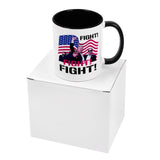 Maustic Trump Shot Fist Pump Mug, Trump Survived Shot, Trump Fight Fight Fight Shooting Mug, Donald Trump Gifts, Trump Merchandise, Birthday Christmas Gifts for Trump Supporter Republicans, 11 Oz