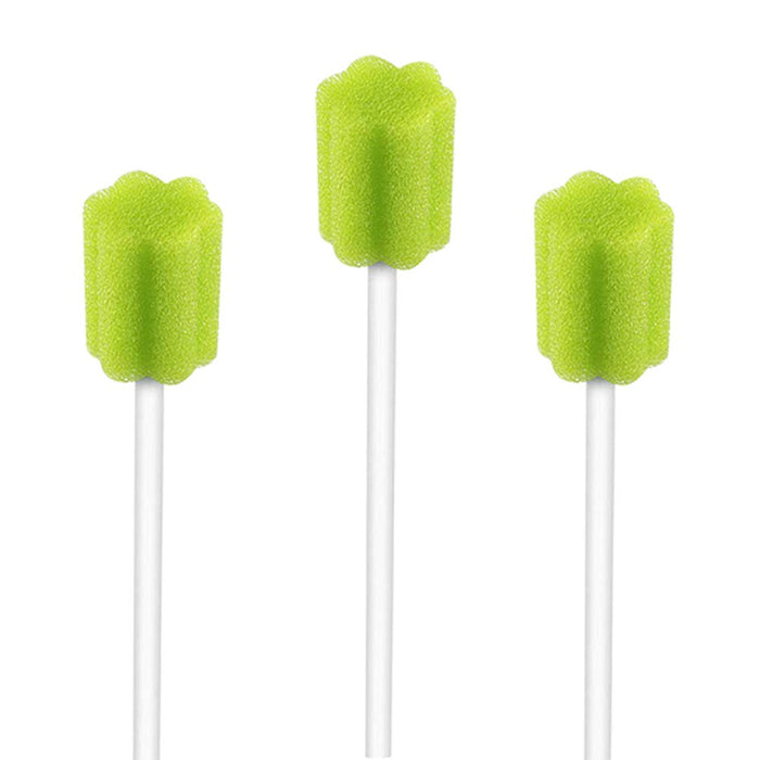 Wellgler's Disposable Oral Swabs，Mmouth Swabs for Elderly (50 green)