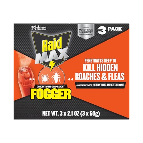 Raid Max Fogger, Insect Killer for Mosquito, Ant, Roach, Spider, Flea Variation (6.3 Ounce (Pack of 1))