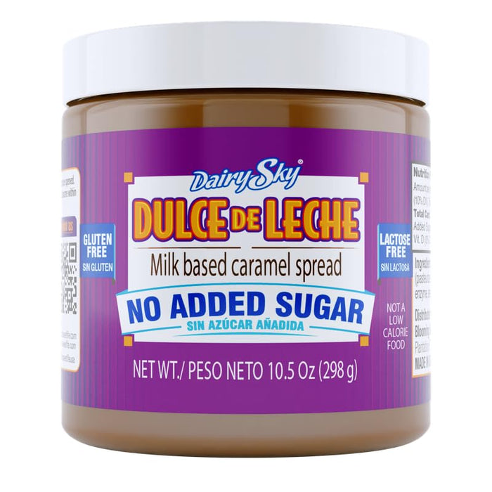 DairySky Dulce de Leche No Added Sugar - 10.5oz Made with Real Milk, Gluten-Free - Milk Based Caramel - Perfect for Desserts