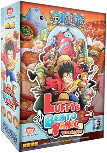 KESS One Piece: Luffy’s Bento Panic Game for Players Ages 10 & Up, Playtime 30 Mins, Anime, Quick to Learn, Feasting Fun: Lunch is Served, with a Side of Panic