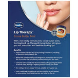 Vaseline Lip Therapy Cocoa Butter Mini, White Petrolatum, Advanced Moisturizer, Relieves Dull and Dry Skin, Mini Vaseline Petroleum Jelly, Soft & Smooth Vaseline Lips (Pack of 6-0.25 Oz Ea)