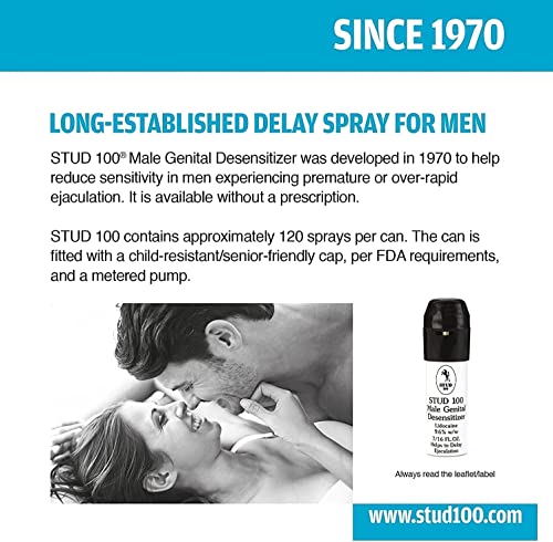 Stud 100 Male Genital Desensitizer Spray 0.44 oz (Pack of 6)