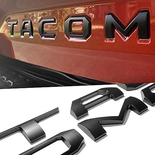 Pukonger Tailgate Insert Letters Compatible with 2016 2017 2018 2019 2020 2021 2022 2023 3D Emblems with Strong 3-m Adhesive Matte Black