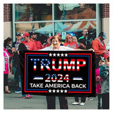 Trump 2024 Flag,3x5 FT Trump Flag Double Sided 3 Ply,Take America Back Trump Flags Banner UV & Fade Resistant 2 Brass Grommets for Outdoor Indoor(Black)