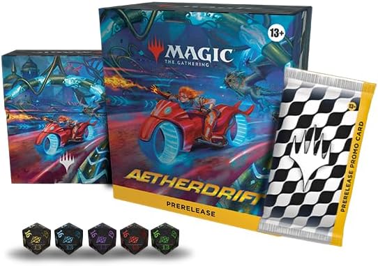 MAGIC THE GATHERING: Aetherdrift: PRERELEASE KIT - 6 Play Packs, Dice, Promos