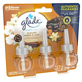 Glade PlugIns Refills Air Freshener, Scented and Essential Oils for Home and Bathroom, Elegant Amber & Oud, 2.01 Oz, 3 Count
