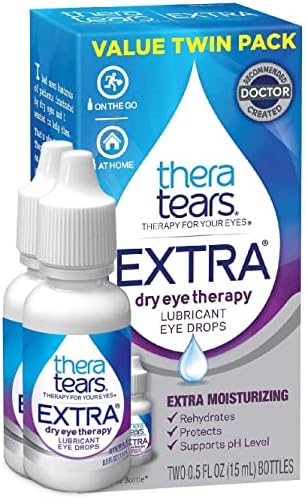 TheraTears Extra Dry Eye Drops, 0.5 fl oz, 2 Count & The Doctor's 275 Count Interdental Toothbrush Picks