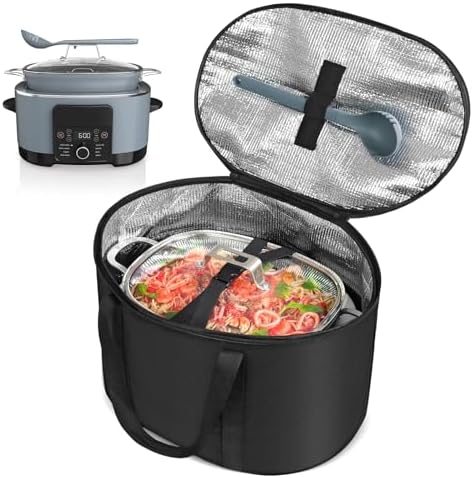 Crock Pot Bag Carrier - Insulated Carrier Compatible With Ninja Possible Cooker Pro 8.5 Qt MC1000, MC1001, MC1010 Series Slow Cooker - Portable Accessories Carrying Cover