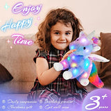 CozyWorld 16.5" Unicorn Light up Unicorn Stuffed Animal Glowing Soft Plush Toys Decor Birthday Christmas Children's Day Gifts for Toddlers Boys Girls Kids