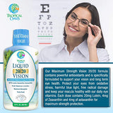 Liquid 20/20 Vision - Eye Vitamin Formula w/20mg Lutein, 4mg Zeaxanthin, 4mg Astaxanthin for Vision Support –Max Absorption- Great Taste & No Pills to Swallow– 32 Serv, 32oz