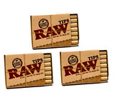 Raw Natural Unrefined Pre-Rolled Filter Tips 21 Count (Pack of 3)