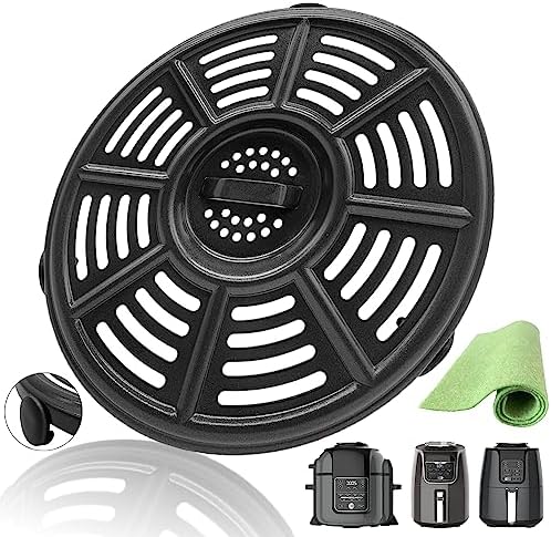 Air Fryer Grill Pan for Ninja AF101 4QT AF150 XL AF161 5.5QT Air Fryers, Premium Nonstick Air Fryer Grill Crisper Plate Tray Grate Insert Rack Grid for Ninja FD302 Foodi Pressure Cooker