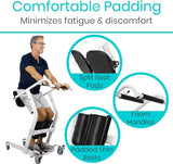 Vive Sit to Stand Lift & Transfer Sling - Elderly Stand Assist Transport Unit Wheelchair Device for Home Care Use, Disability Aid Product for Adults (Sit to Stand Lift + Transfer Sling)