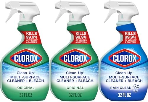 Clorox Clean-Up Cleaner + Bleach1 Value Pack, Household Essentials, 32 Fl Oz Each, Pack of 3