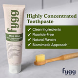 Fygg Fluoride Free Toothpaste, Nano Hydroxyapatite (Mild Mint) | Dentist Recommended - for Remineralizing, Whitening, & Sensitive Teeth - Premium Tooth Paste for Adults & Kids Oral Care (4oz)