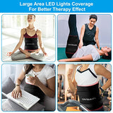 LOVTRAVEL New 660nm LED Red Light Therapy for Body and 850nm Near Infrared Light Therapy Devices 21''x13'' Large Pads Belt Wearable Wrap for Leg Thigh Knee Belly Back Waist Pain Relief