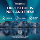 Intelligent Labs Triglyceride Omega 3 | 2250mg per 3-Capsule Serving | Burpless Fish Oil Capsules | Cardiovascular, Brain, Joint & Eye Support | 120 Softgels Per Bottle