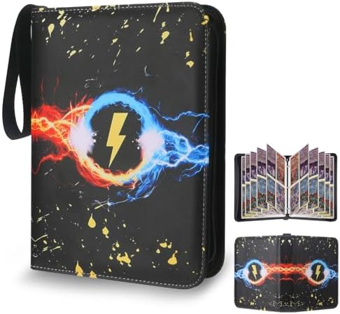 Collectible Trading Card Albums,Collectible Trading Card Protective Sleeves,Card Binder 4-Pocket,400 Pockets Card Case Holder for TCG, Sports Card.