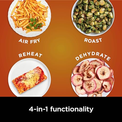 Ninja Air Fryer Pro 4-in-1 with 5 QT Capacity, Air Fry, Roast, Reheat, Dehydrate, Air Crisp Technology with 400F for hot, crispy results in just minutes, Nonstick Basket & Crisper Plate, Grey, AF141