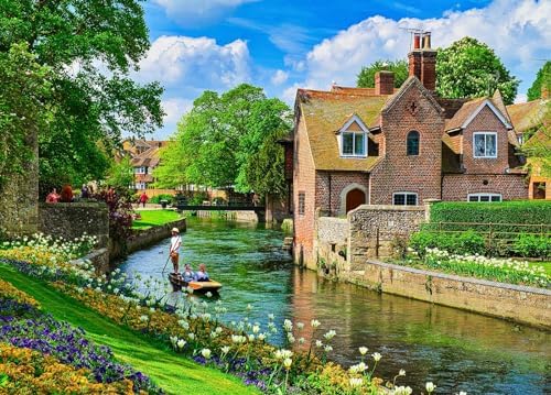 HUADADA Jigsaw Puzzles for Adults 1000 Pieces, Westgate Gardens Interlock Perfectly Letter on Back No Dust, Home Decor Birthday Party Toy for Men Women Elders Seniors (27.5"x19.6"), 1:1 Poster