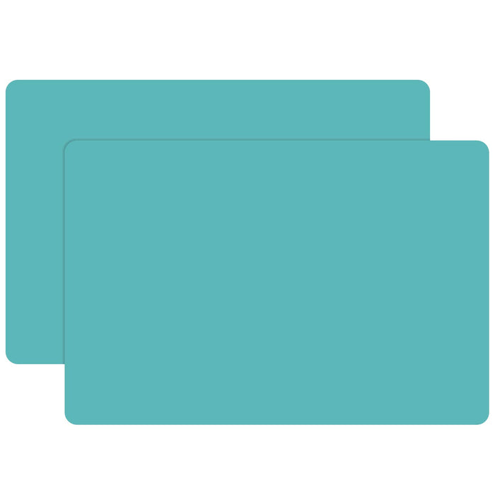 Gartful Extra Large Silicone Mat 23.6 x 15.7 inches, Silicone Crafts Sheets, Jewelry Casting Molds Mat, Desktop Protector, Placemat Pad, Nonstick Nonskid Durable, Set of 2, Black Green