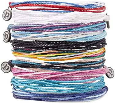 Pura Vida Bracelets Pack Friendship Bracelet Pack - Set of 10 Stackable Bracelets for Women, Handmade Bracelets & Cute Bracelets, Beach Accessoriess - 10 String Bracelets