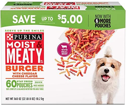 Purina Moist And Meaty Burger For Pets With Cheddar Cheese Flavor, 54 Count