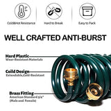 FUNJEE Lightweight EVA Coil 20 FT Garden Hose with 3/4" GHT Solid Brass Water