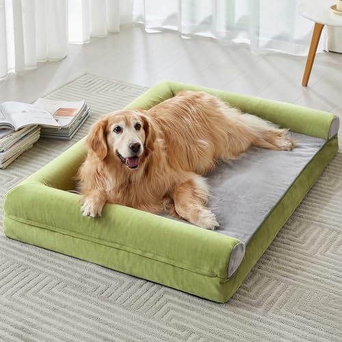 BFPETHOME XL Dog Bed for Extra Large Dogs - Jumbo, Washable, Waterproof, Nonskid, Egg-Crate Foam Pet Sofa