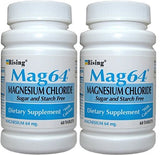 Rising Mag64 Magnesium Chloride with Calcium Tablets 60 ea (Pack of 2) by Wonder Laboratories