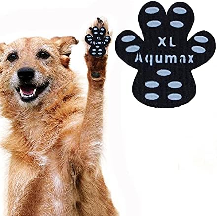 Dog Anti Slip Paw Grips Traction Pads,Dog Feet Stickers with Stronger Adhesive,Paw Protection in Summer Hot Pavement,for Slippery Floors,Essentials for Senior Dogs,12 Sets (48 pcs) XL Black