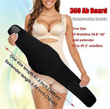 Moolida Tabla Abdominal 360 Ab Board Post Surgery Lipo Foam and Compression Boards for Liposuction, Black one size