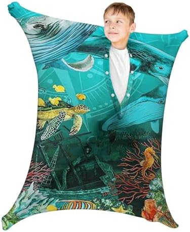 Shark Sensory Body Sock - Ocean Underwater World Sensory Sock - Help Kids Relax and Focus - Stress Relief Anxiety Autism ADHD Tactile Items for Therapeutic Play (Small)