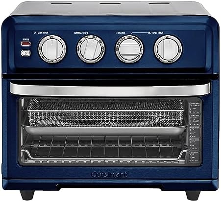 Cuisinart Air Fryer + Convection Toaster Oven, 8-1 Oven with Bake, Grill, Broil & Warm Options, Stainless Steel, TOA-70 (Navy Blue)