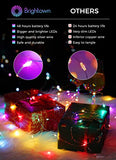 Brightown 12 Pack Easter Led Fairy Lights Battery Operated String Lights Waterproof Silver Wire 7 Feet 20 Led Firefly Starry Moon Lights for DIY Wedding Party Bedroom Patio Christmas