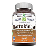 Amazing Formulas Nattokinase Dietary Supplement 100 mg Veggie Capsules Supplement | 2000 FU Enzyme Activity | Non-GMO | Gluten Free | Made in USA (270 Count)