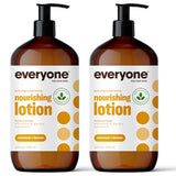 Everyone Nourishing Hand and Body Lotion, 32 Ounce (Pack of 2), Coconut and Lemon, Plant-Based Lotion with Pure Essential Oils, Coconut Oil, Aloe Vera and Vitamin E