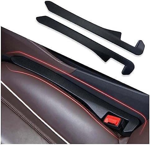 2PCS Car Seat Gap Filler - Car Seat Gap Filler Organizer for Holding Phone,Key,Purse - Universal Car Gap Filler Fits Car Truck SUV Car Interior Accessories (Black/2PCS)…