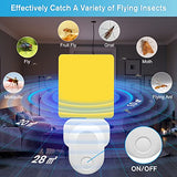 Flying Insect Trap Plug-in, 2023 Upgrade Bug Catcher Mosquito Fruit Fly Trap Gnat Killer Indoor, Safe Non-Toxic UV Bug Night Light Fly Trap with Sticky Pad for Flies, Gnats, Moths (1 Pack, White)