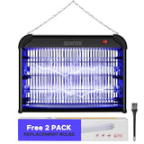 Mosquito Zapper, Electric Bug Zapper Indoor, Powerful Fly Insect Killer Repellent Lamp Outdoor Patio, Home Pest Control Bug Catcher Eliminator for Gnat Fruit Fly Moth w/Replacement Bulb (Black)