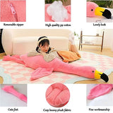 XQEYNT 63" Flamingo Stuffed Animal Plush Pillow Giant Stuffed Animal Plush Doll Pink Flamingo Plush Toys for Kids Birthday Christmas Decoration Gifts（Pink）