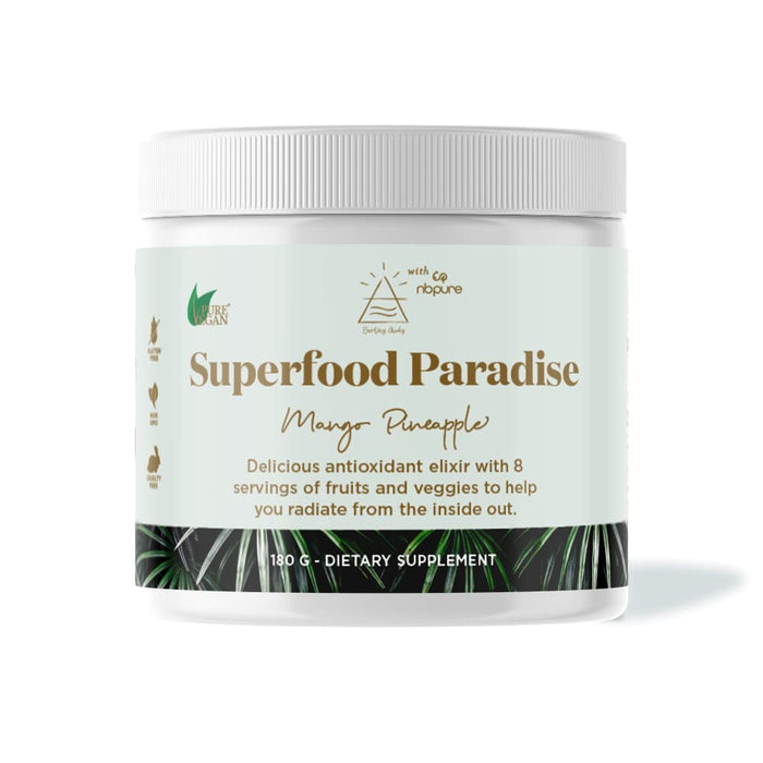 nbpure Earthy Andy Superfood Paradise, Mango Pineapple, 30 Servings