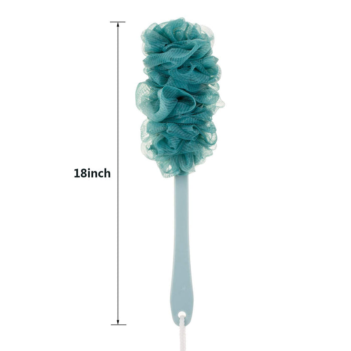 Arswin Back Scrubber for Shower, Loofah Long Handle Bath Body Brush, Soft Nylon Mesh Sponge On a Stick for Shower Men Women Kids Elderly, Exfoliating Scrub Cleaning Luffa for All Kinds of Skin(Blue)