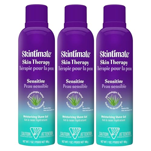Skintimate Skin Therapy Sensitive Skin Shave Gel for Women | Skintimate Shaving Cream for Women Sensitive Skin, Womens Shaving Cream Sensitive Skin, Shaving Foam, Womens Shave Gel Pack of 3, 7oz each